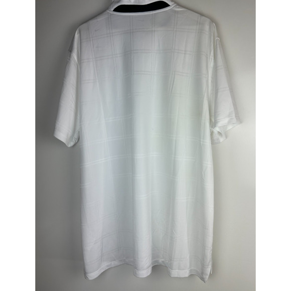 NWT Nike Men’s Dri-Fit Vapor Plaid Golf Polo White & Black DA2969-100 XXL 2XL - Picture 9 of 10